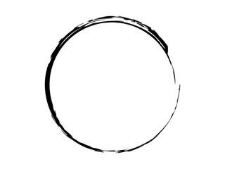 Grunge circle made for marking with artistic brush.Grunge oval shape made for 