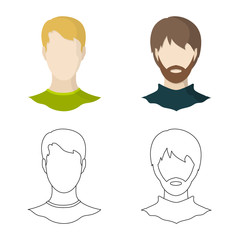 Vector design of professional and photo symbol. Set of professional and profile stock symbol for web.