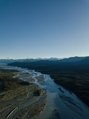 Glacier river forming structures