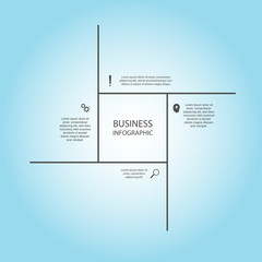 Business InfoGraphics, Geometry, Square Design, Marketing presentation, section banner