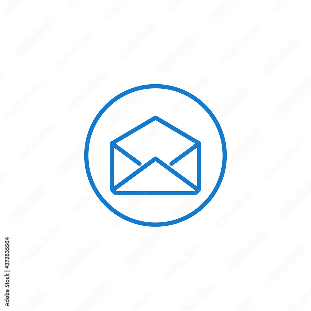Leinwandbilder Email Icon. envelope icons in modern design style for web site and mobile app Vector Illustration. email logo design inspiration