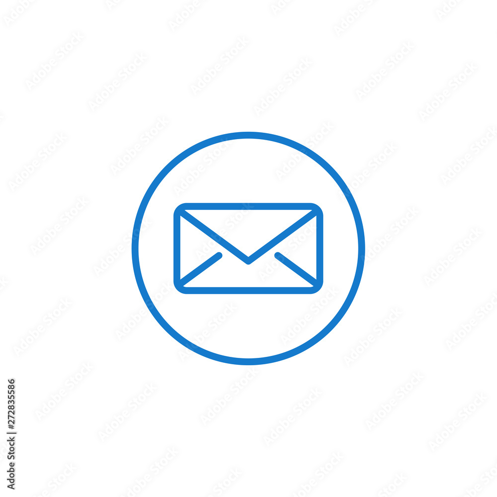 Poster Email Icon. envelope icons in modern design style for web site and mobile app Vector Illustration. email logo design inspiration