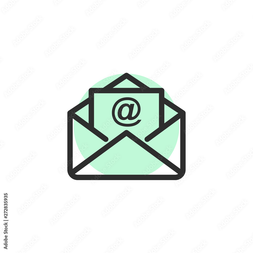 Leinwandbilder email icon. envelope icons in modern design style for web site and mobile app vector illustration. e