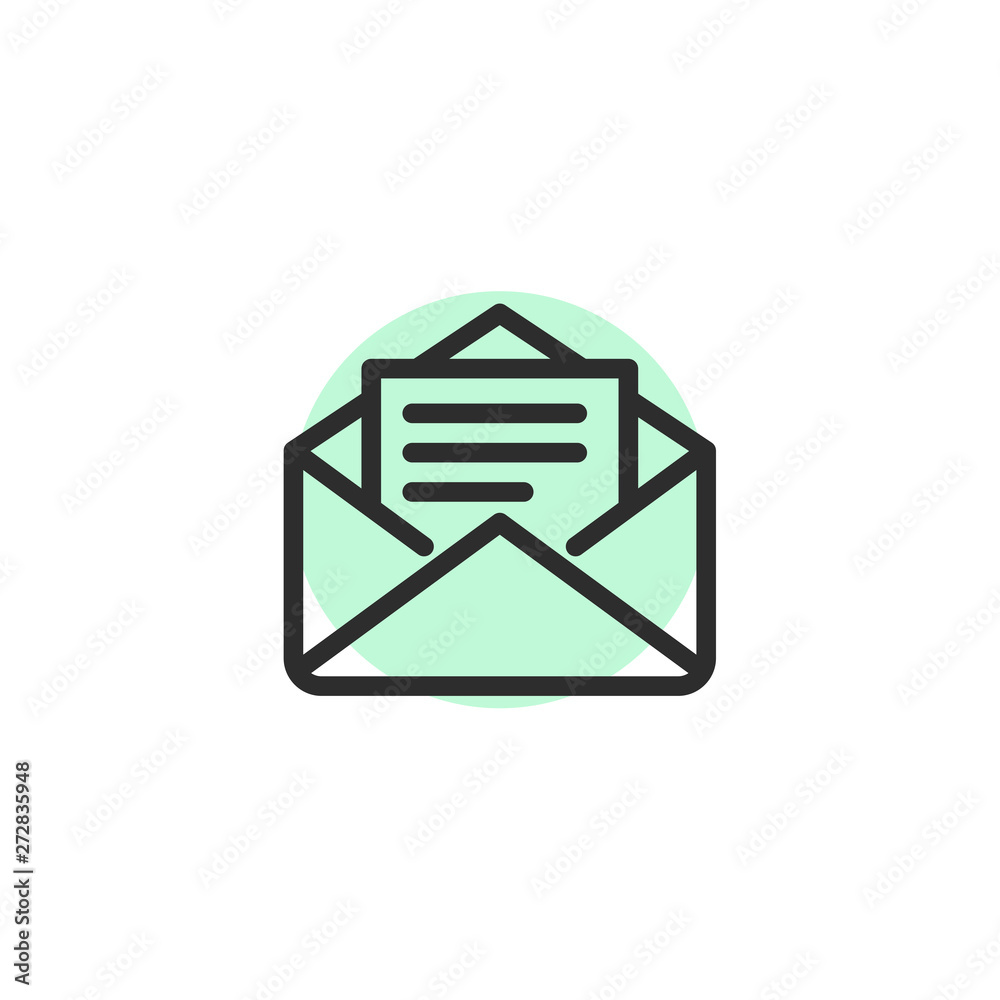 Leinwandbilder Email Icon. envelope icons in modern design style for web site and mobile app Vector Illustration. email logo design inspiration