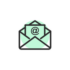 Email Icon. envelope icons in modern design style for web site and mobile app Vector Illustration. email logo design inspiration