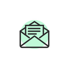 Email Icon. envelope icons in modern design style for web site and mobile app Vector Illustration. email logo design inspiration