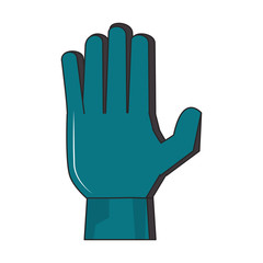 Obraz premium Sport goalkeeper glove equipment cartoon isolated