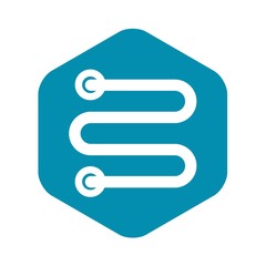 Heated towel rail icon in simple style on a white background vector illustration