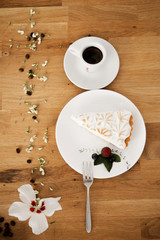 Melted chocolate ice cream with chocolate chips