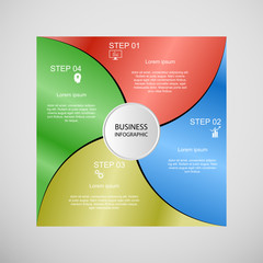 Business InfoGraphics, Geometry, Square Design, Marketing presentation, section banner