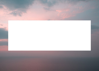 blank billboard on a sunset picture