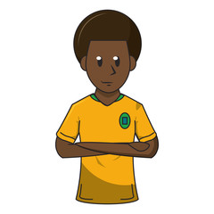 Soccer player sport game cartoon