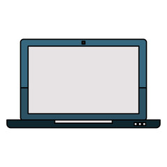 Laptop computer technology isolated symbol