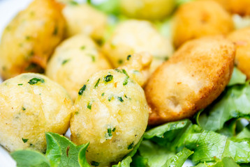 Cod cakes and patties