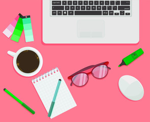  work desk with accessories 