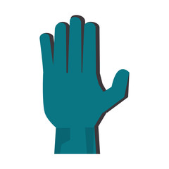 Sport goalkeeper glove equipment cartoon isolated