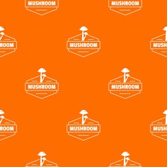 Mushroom nature pattern vector orange for any web design best