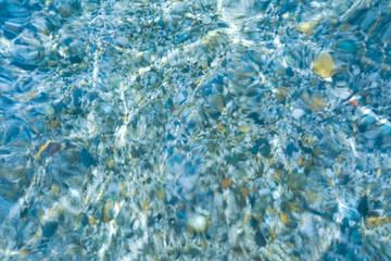 Shining blue water ripple background 