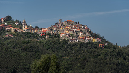 Fototapeta na wymiar Old town on the hills of Tuscany Italy