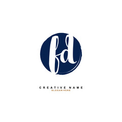 F D FD Initial logo template vector. Letter logo concept