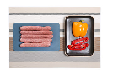 merguez et chipolatas  ,saucisse pour barbecue