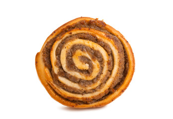 swiss pastry with nuts isolated