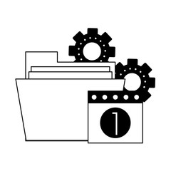 Technical support technology in black and white