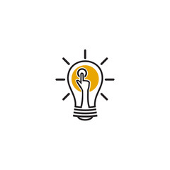 Lamp logo design vector template