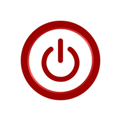 Power Button Icon. On/Off switch symbol in modern style for web site and mobile app Vector Illustration. Power Button logo design inspiration