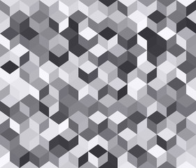 Vector seamless pattern. Gray 3d background.