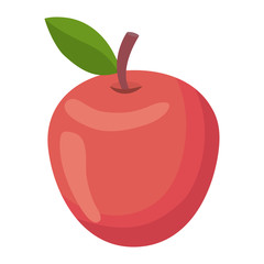 Isolated apple fruit with leaf design vector illustration