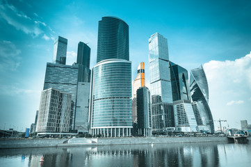 View on Moscow International Business Center in Moscow, Russia