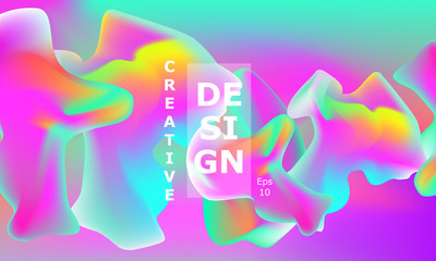 Fluid shapes composition. Abstract cover design.