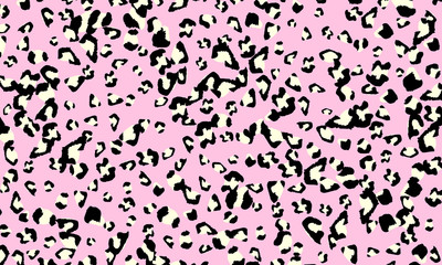 Pink leopard print design. Animal skin pattern.