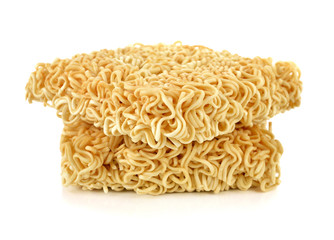 Instant noodles isolated on white background