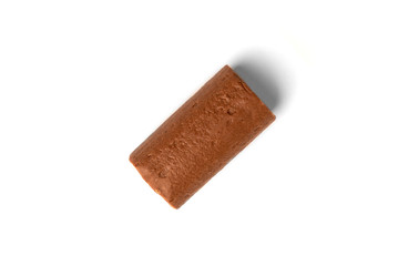 Chocolate sweet isolated on white background.