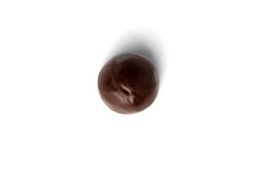 Chocolate sweet isolated on white background.
