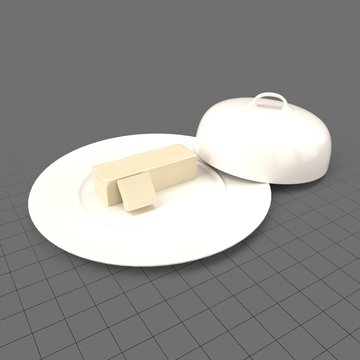 Butter on plate