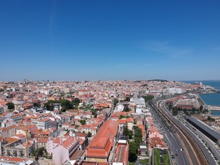 Fototapeta na wymiar View from dji spark above Malaga harbor 