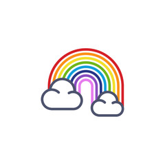 Rainbow Spectrum Color Icon Vector Illustration