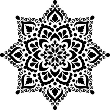 Mandala Pattern Stencil Doodles Sketch