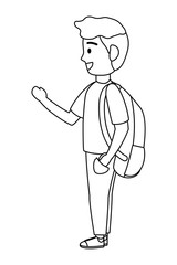 Boy kid of school design vector illustrator
