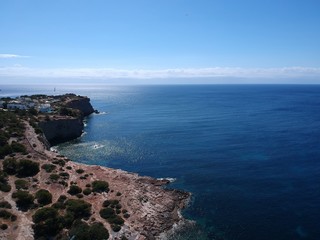 cliffs of Ibiza coastline 