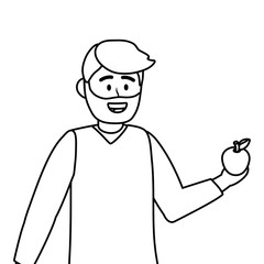 Man teacher of school design vector illustrator