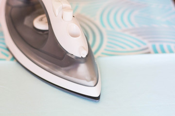 iron on ironing board