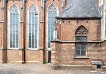 Antique window of Walburg Church Zutphen