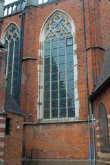 Obraz premium Antique window of Walburg Church Zutphen