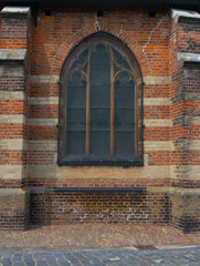 Antique window of Walburg Church Zutphen