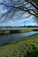 Fototapeta premium Woodberry lake, Stoke Newington, London 