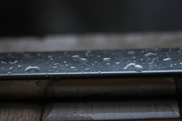 water drop on the floor 